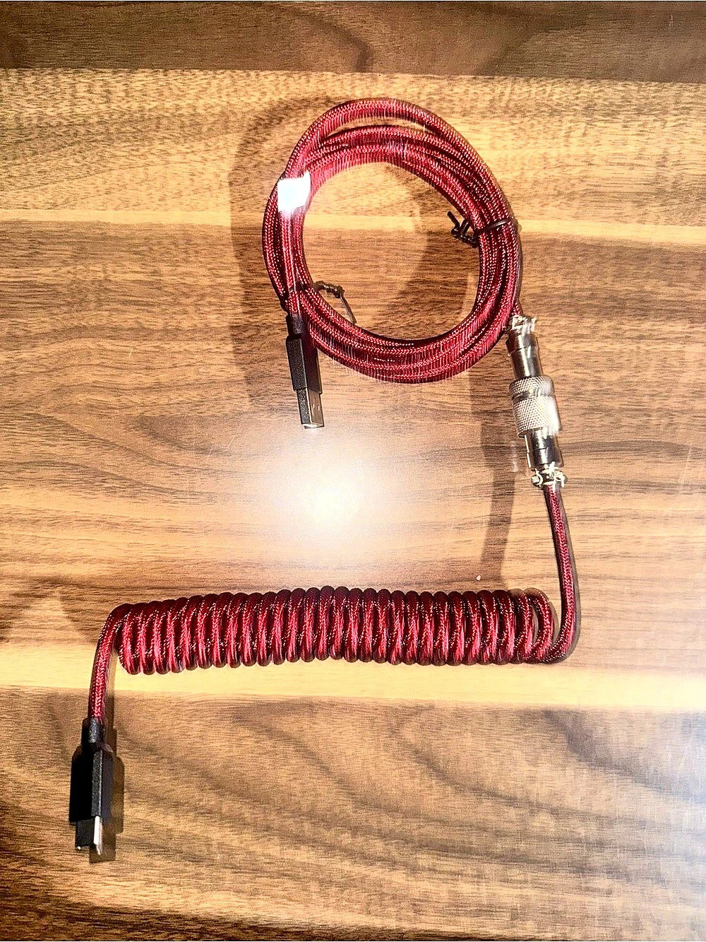 Red Coiled Cable